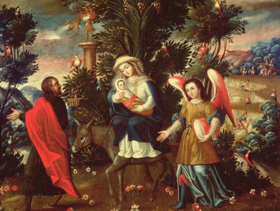 The Flight into Egypt by Peruvian School